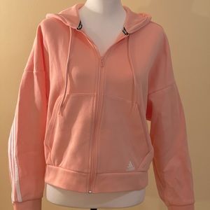 Women Adidas Zipup with hoodie| medium
